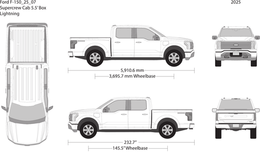 2025 Ford Lightning vector wrap template, Design-Ready PDF - GravBase