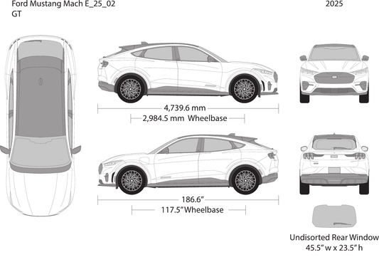 2025 Ford Mustang Mach E vector wrap template V02, Design-Ready PDF - GravBase