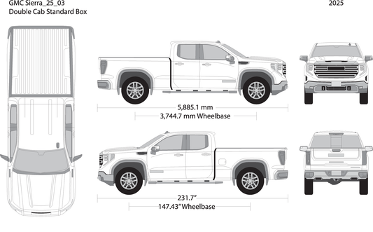 2025 Gmc Sierra 1500 V03 Vehicle Wrap Template