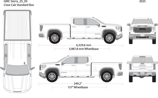 2025 Gmc Sierra 1500 V05 Vehicle Wrap Template