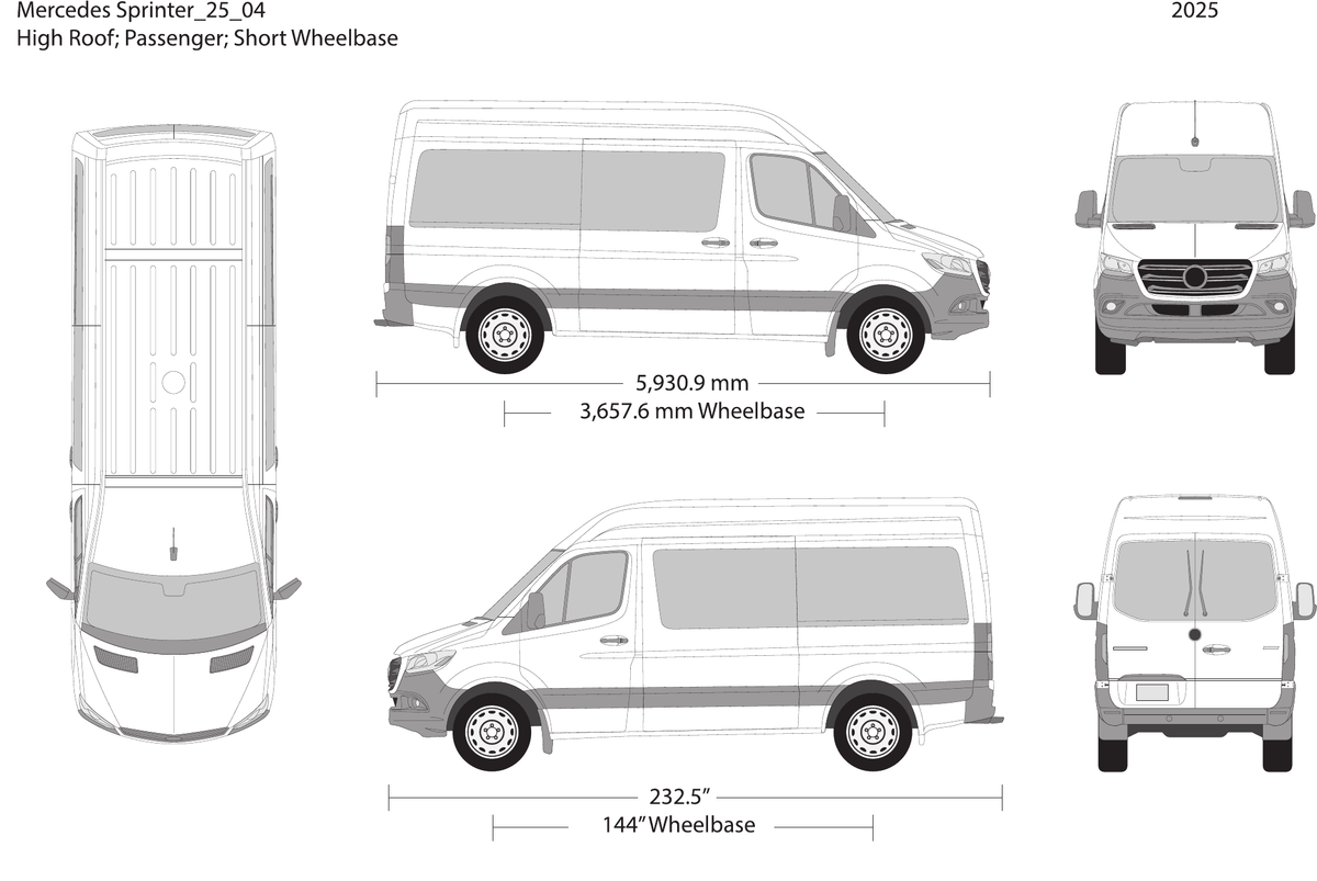 2025 Mercedes Sprinter vector wrap template V04, Design-Ready PDF - GravBase