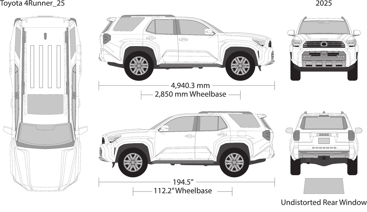 2025 Toyota 4 Runner vector wrap template, Design-Ready PDF - GravBase