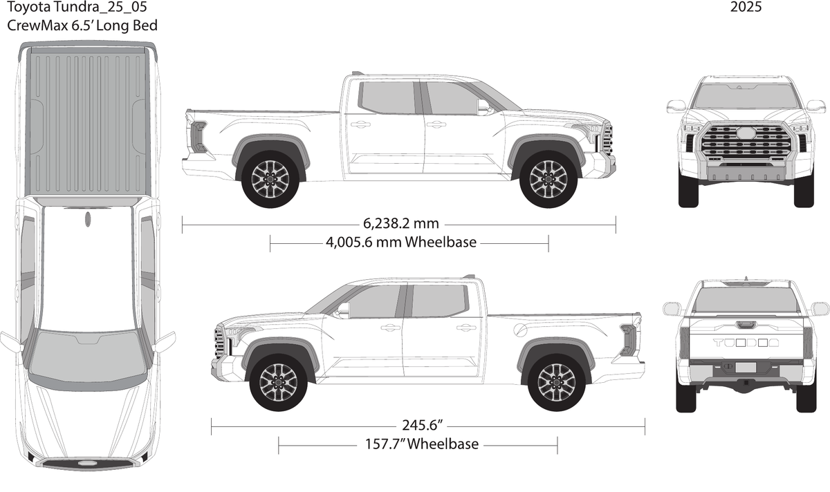 2025 Toyota Tundra vector wrap template V05, Design-Ready PDF - GravBase