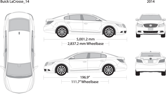 Buick Lacrosse V14 Vehicle Wrap Template