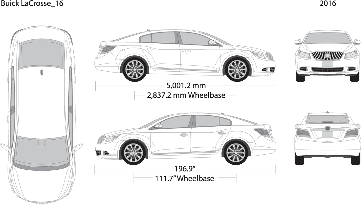 Buick Lacrosse V16 Vehicle Wrap Template
