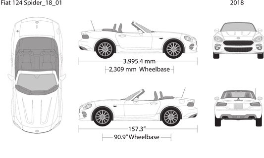Fiat 214 Spider vector wrap template, Design-Ready PDF - GravBase