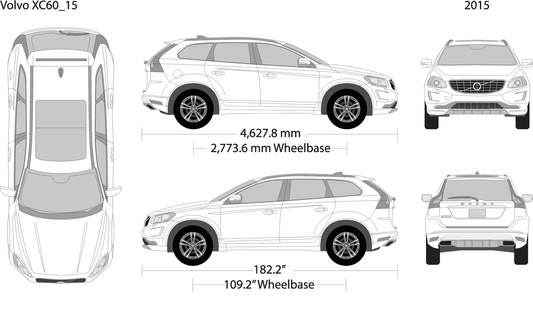 Volvo Xc60 V15 Vehicle Wrap Template