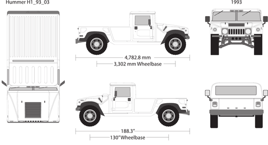 1993 Hummer H1 Vector Wrap Template - GravBase