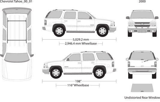2000 Chevy Tahoe Vector Wrap Template - GravBase