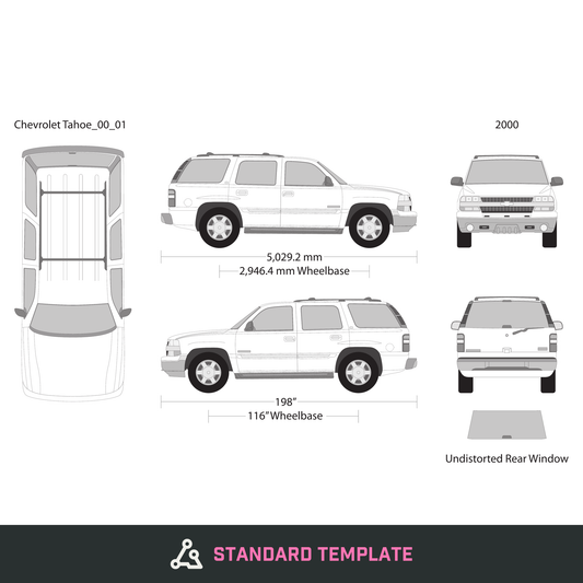 2000 Chevy Tahoe vector wrap template V01, Design-Ready PDF - GravBase