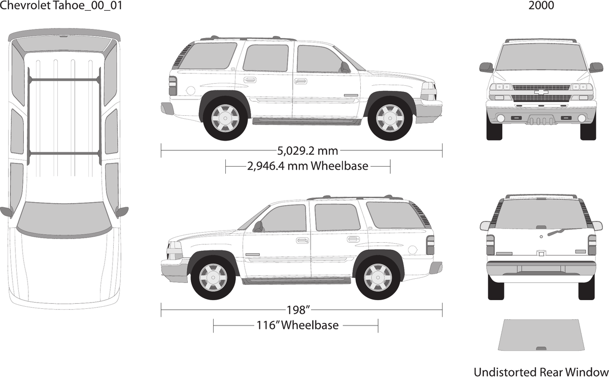2000 Chevy Tahoe vector wrap template V01, Design-Ready PDF - GravBase