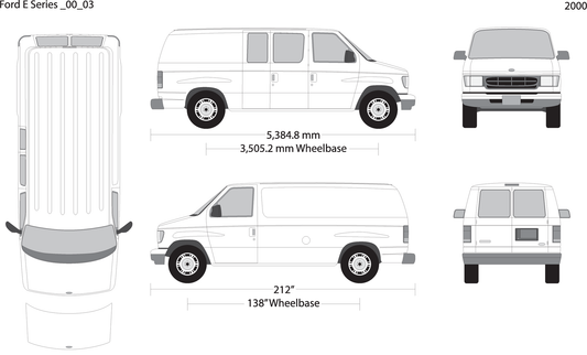 2000 Ford E Series V03 Vehicle Wrap Template