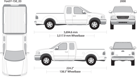 2000 Ford F 150 V03 Vehicle Wrap Template