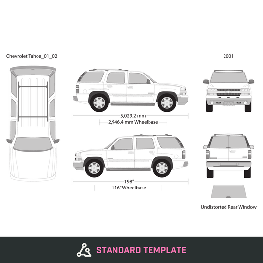2001 Chevy Tahoe vector wrap template V02, Design-Ready PDF - GravBase