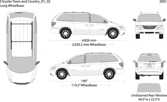 2001 Chrysler Town And Country V02 Vehicle Wrap Template