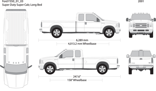 2001 Ford F 350 V03 Vehicle Wrap Template