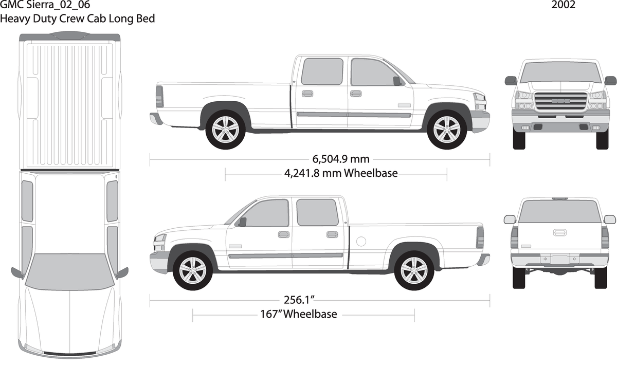2001 Gmc Sierra 2500 3500 Hd V06 Vehicle Wrap Template