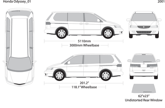 2001 Honda Odyssey V01 Vehicle Wrap Template