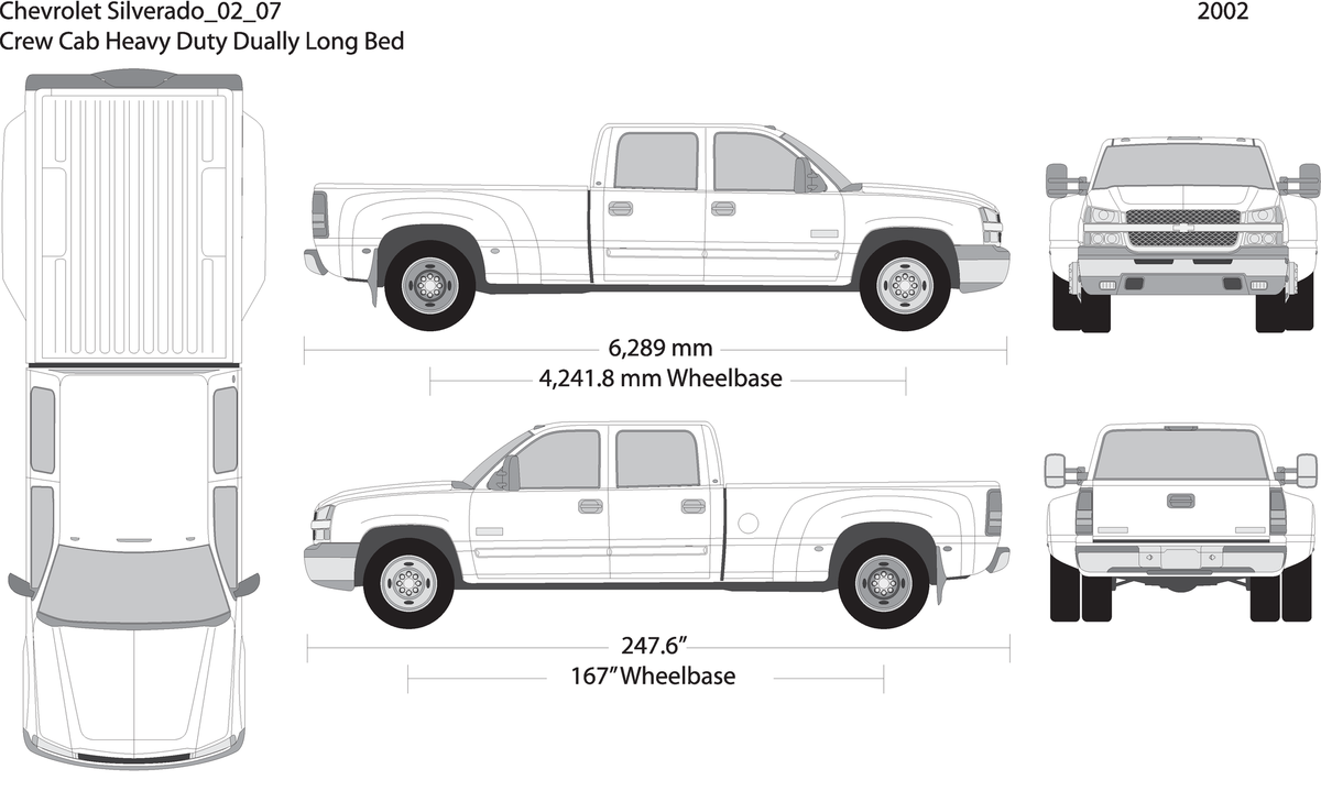2002 Chevy Silverado 2500 3500 Hd V07 Vehicle Wrap Template