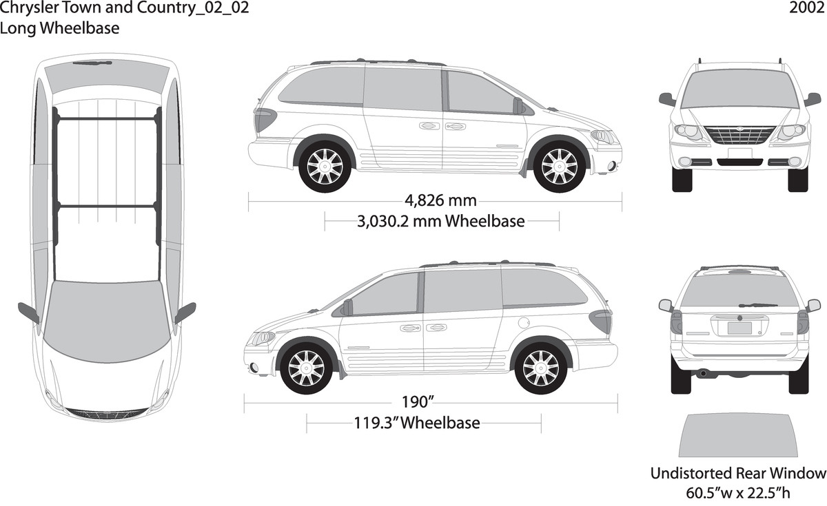 2002 Chrysler Town And Country V02 Vehicle Wrap Template