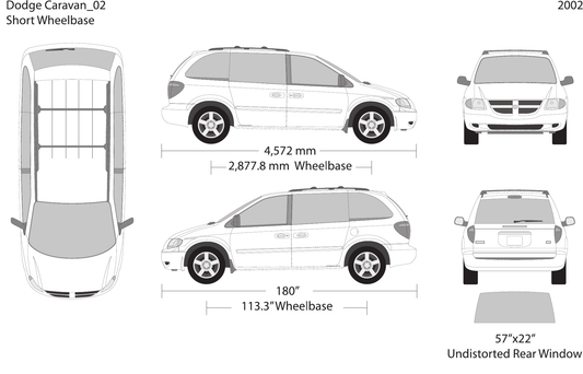 2002 Dodge Caravan vector wrap template, Design-Ready PDF - GravBase