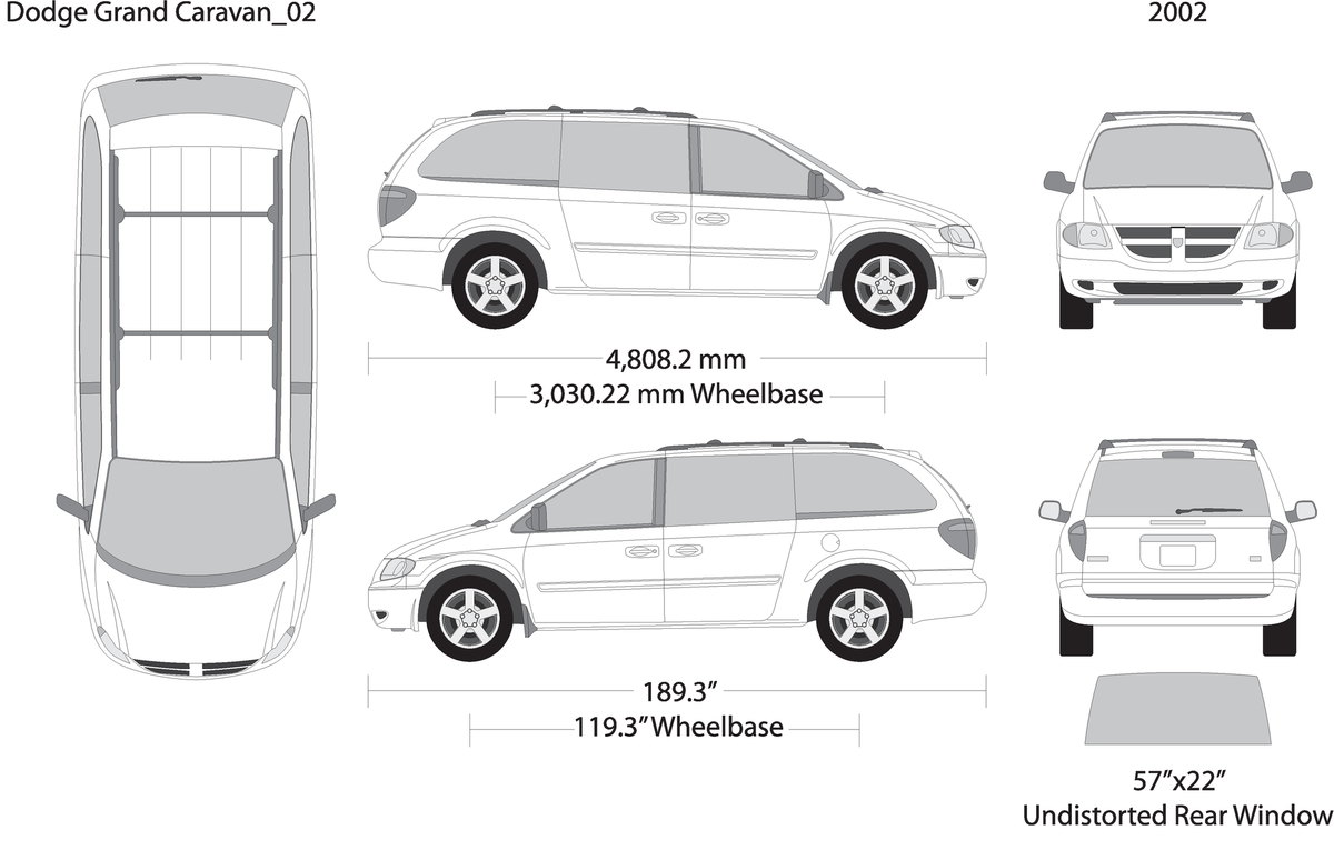 2002 Dodge Grand Caravan V02 Vehicle Wrap Template