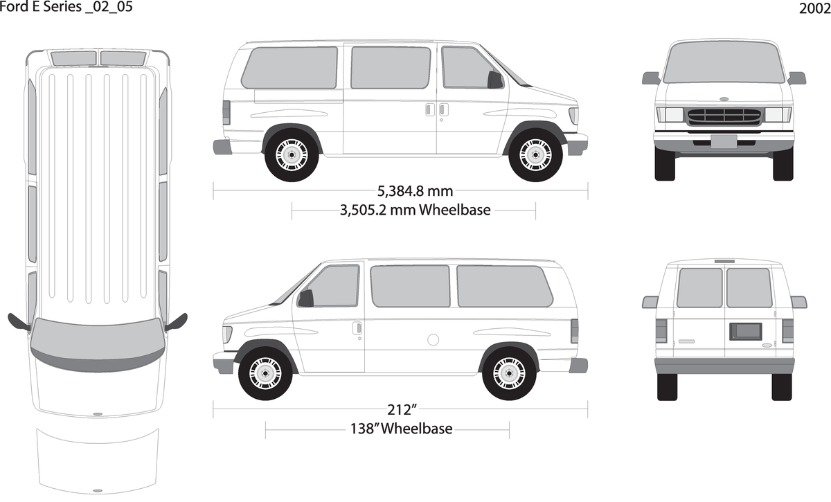 2002 Ford E Series V05 Vehicle Wrap Template