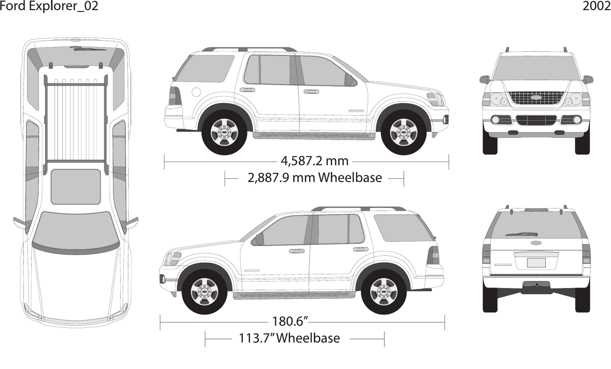 2002 Ford Explorer vector wrap template, Design-Ready PDF - GravBase