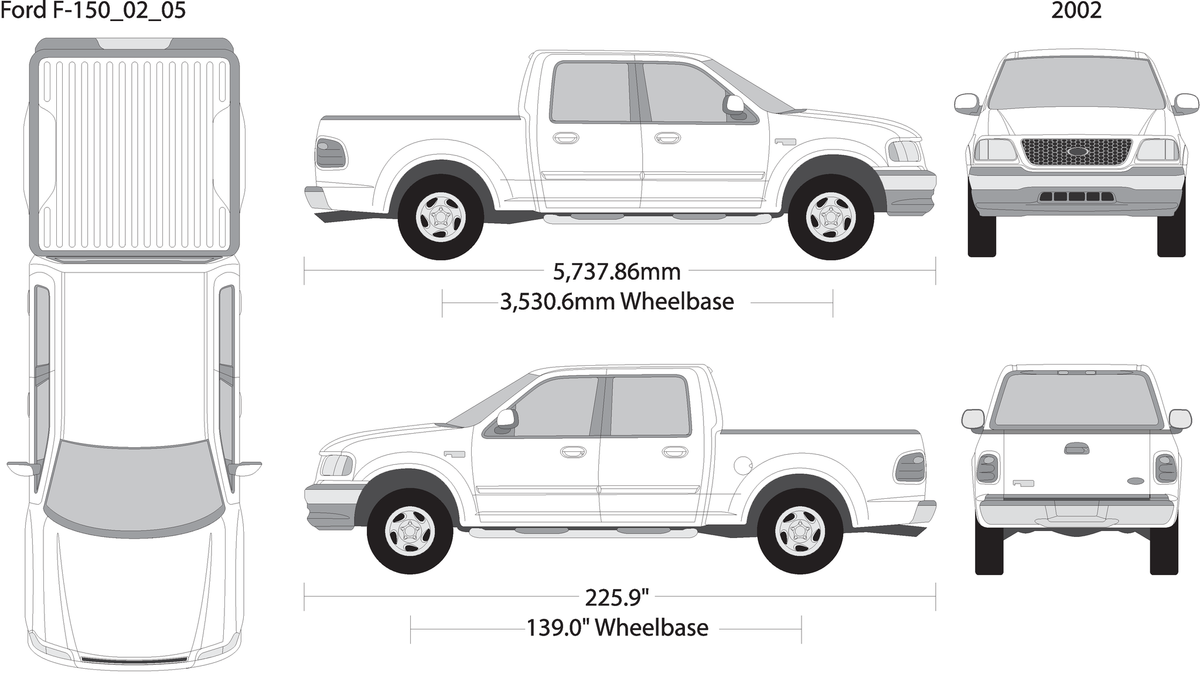 2002 Ford F 150 V05 Vehicle Wrap Template