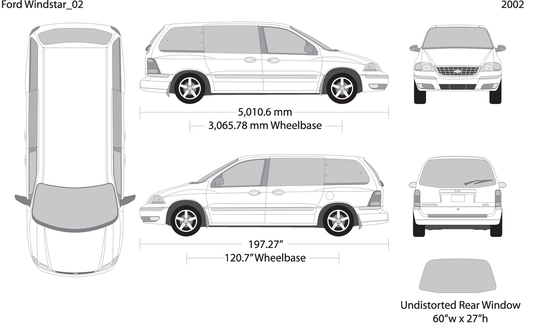 2002 Ford Windstar V02 Vehicle Wrap Template