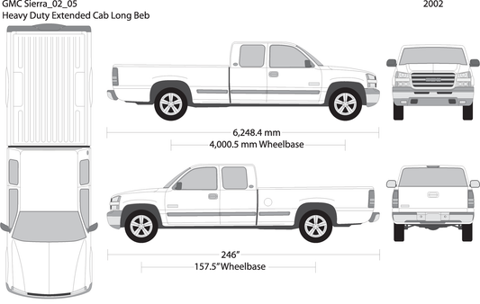 2002 Gmc Sierra 2500 3500 Hd V05 Vehicle Wrap Template