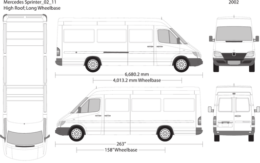 2002 Mercedes Sprinter Vector Wrap Template - GravBase