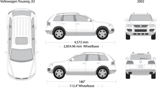 2002 Volkswagen Touareg V02 Vehicle Wrap Template