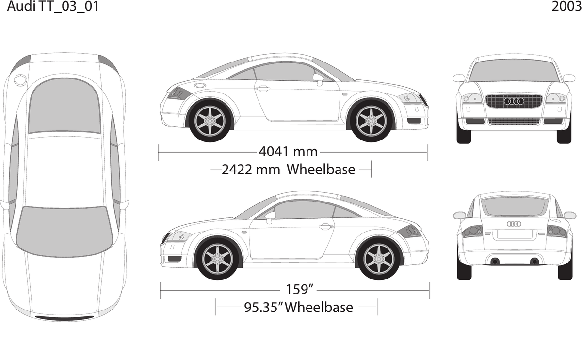 2003 Audi TT vector wrap template, Design-Ready PDF - GravBase