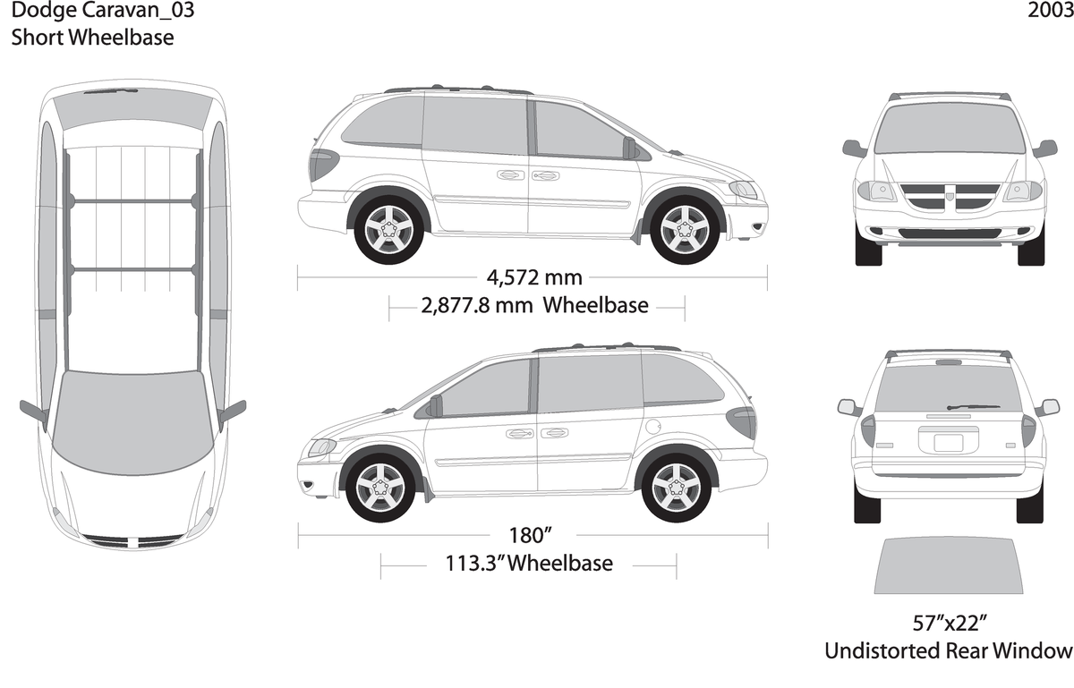 2003 Dodge Caravan V03 Vehicle Wrap Template