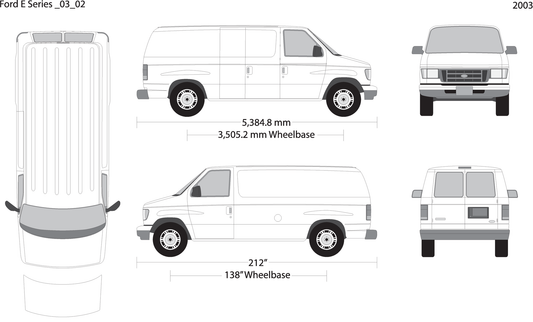 2003 Ford E Series V02 Vehicle Wrap Template