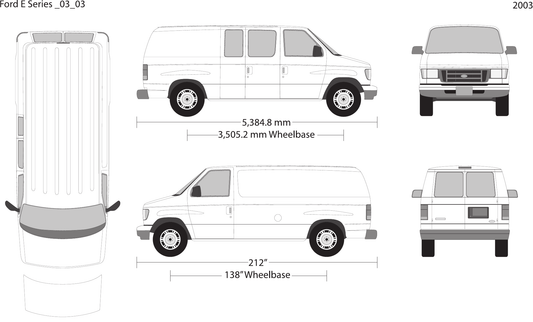 2003 Ford E Series vector wrap template V03, Design-Ready PDF - GravBase