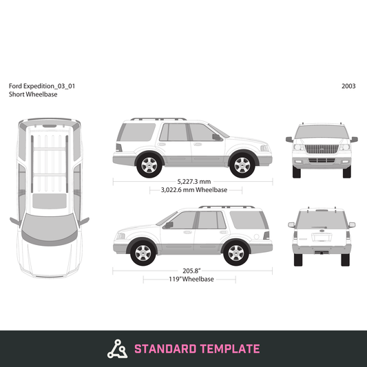 2003 Ford Expedition vector wrap template, Design-Ready PDF - GravBase