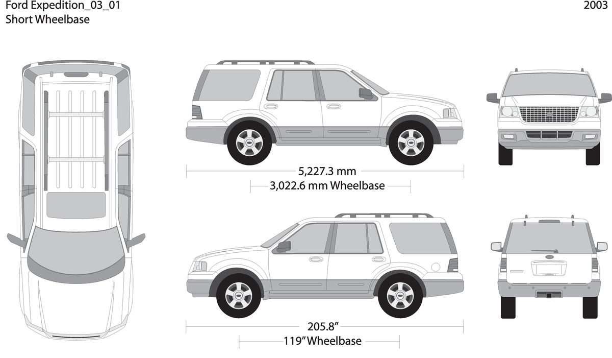 2003 Ford Expedition V01 Vehicle Wrap Template