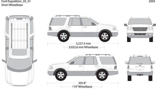 2003 Ford Expedition V01 Vehicle Wrap Template