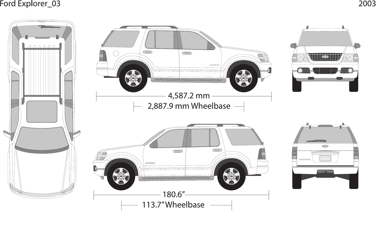 2003 Ford Explorer vector wrap template, Design-Ready PDF - GravBase