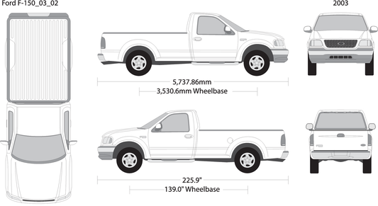 2003 Ford F 150 V02 Vehicle Wrap Template