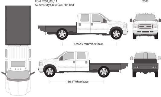 2003 Ford F-250 Vector Wrap Template - GravBase