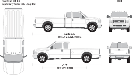 2003 Ford F 350 V03 Vehicle Wrap Template