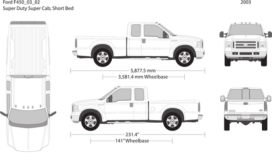2003 Ford F-450 Vector Wrap Template - GravBase