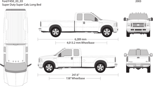 2003 Ford F-450 Vector Wrap Template - GravBase