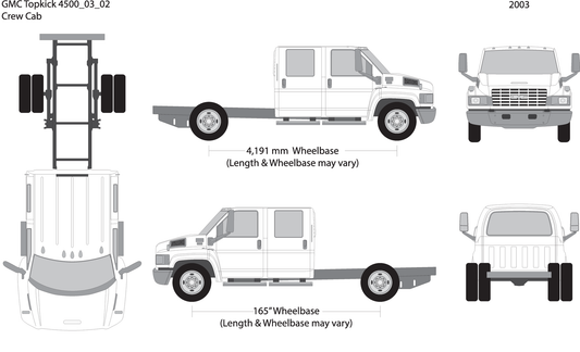 2003 Gmc Topkick 4500 V02 Vehicle Wrap Template