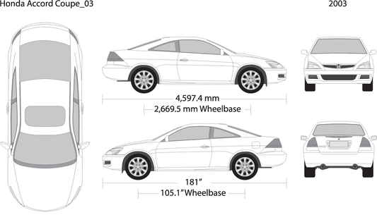 2003 Honda Accord Coupe V02 Vehicle Wrap Template