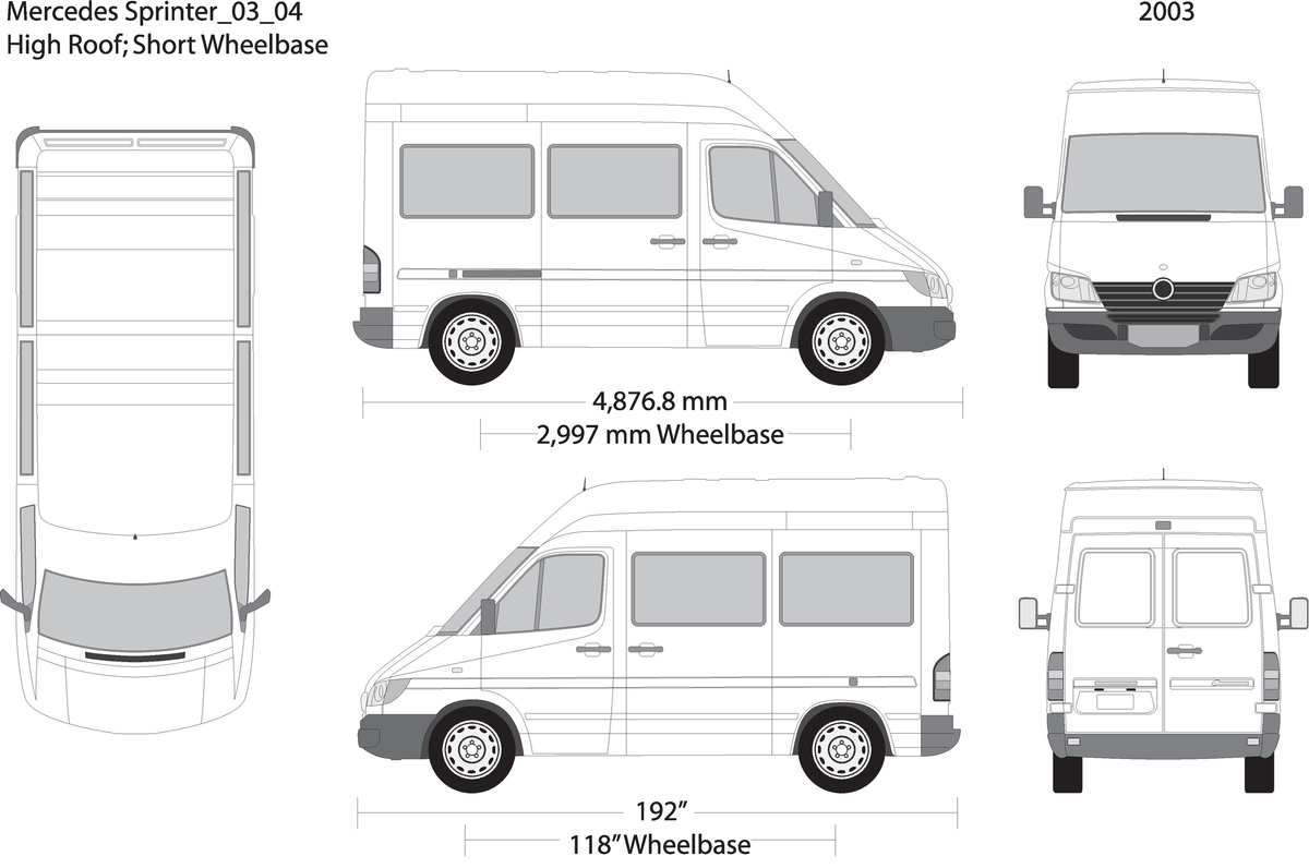 2003 Mercedes Sprinter V04 Vehicle Wrap Template