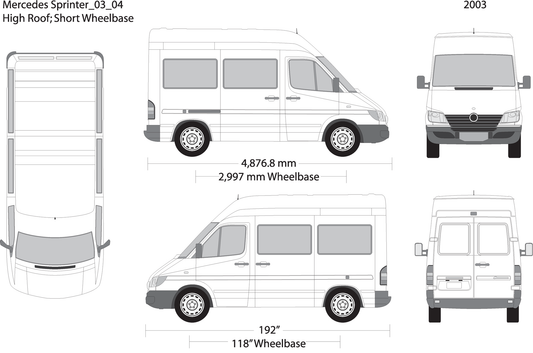 2003 Mercedes Sprinter V04 Vehicle Wrap Template